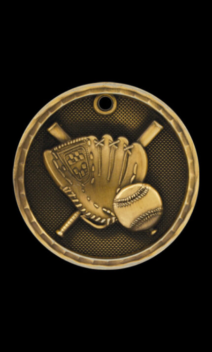 baseball softball 3d medal