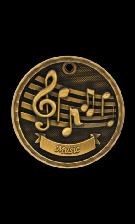 music 3d medal